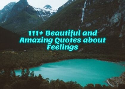 111+ Beautiful and Amazing Quotes about Feelings