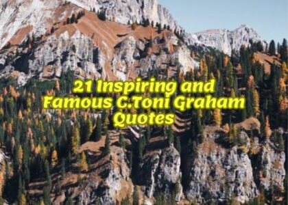 21 Inspiring and Famous C.Toni Graham Quotes
